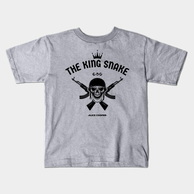 Alice - The King snake // Skull Army Design For Album Fan Art Kids T-Shirt by Liamlefr